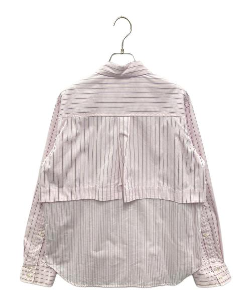 Ron Herman（ロンハーマン）Ron Herman (ロンハーマン) レイヤード ストライプ シャツ ピンク×ネイビー サイズ:XS 未使用品の古着・服飾アイテム