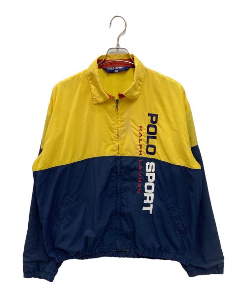 POLO SPORT（ポロスポーツ）POLO SPORT (ポロスポーツ) 【古着】スイングトップ イエロー×ネイビー サイズ:Lの古着・服飾アイテム