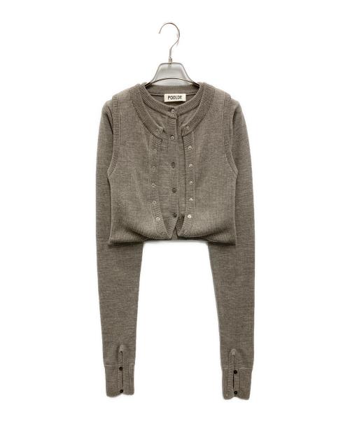 POOLDE（プールデ）POOLDE (プールデ) VersaLayer Cardigan ブラウン サイズ:FREEの古着・服飾アイテム