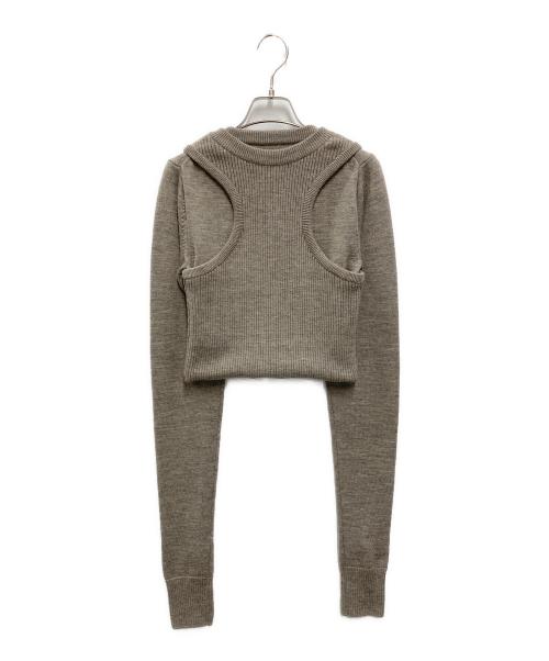 POOLDE（プールデ）POOLDE (プールデ) VersaLayer Cardigan ブラウン サイズ:FREEの古着・服飾アイテム