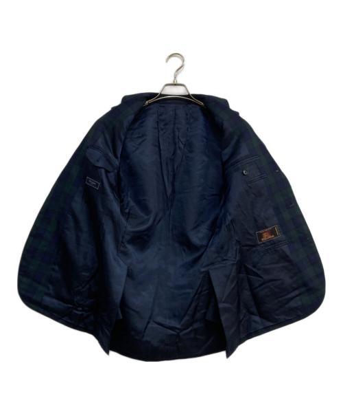 Bottoli（ボットーリ）Bottoli (ボットーリ) チェックテーラードジャケット グリーン×ネイビー サイズ:-の古着・服飾アイテム