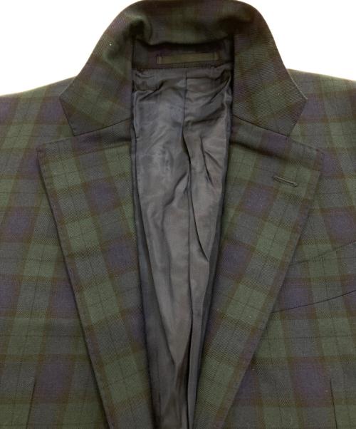 Bottoli（ボットーリ）Bottoli (ボットーリ) チェックテーラードジャケット グリーン×ネイビー サイズ:-の古着・服飾アイテム
