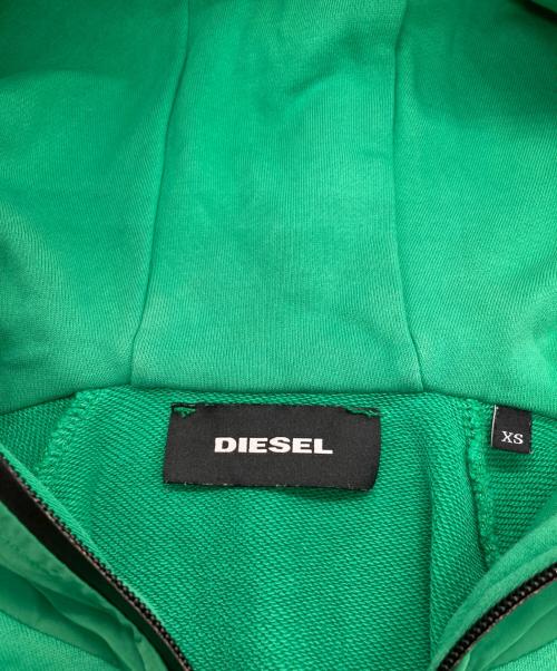 DIESEL（ディーゼル）DIESEL (ディーゼル) 切替ジップパーカー グリーン サイズ:XSの古着・服飾アイテム