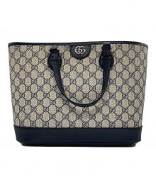 GUCCI（グッチ）の古着「オフィディアスモールトートバッグ」｜グレー×ネイビー