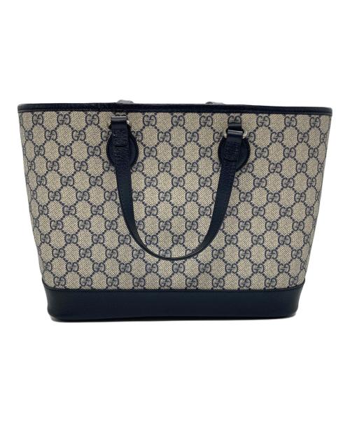 GUCCI（グッチ）GUCCI (グッチ) オフィディアスモールトートバッグ グレー×ネイビーの古着・服飾アイテム