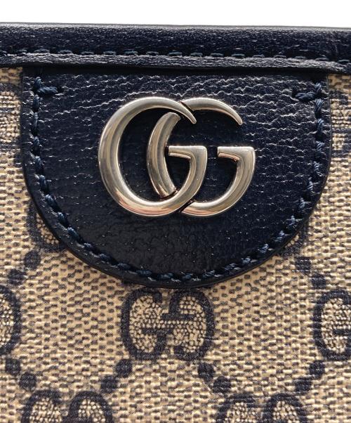 GUCCI（グッチ）GUCCI (グッチ) オフィディアスモールトートバッグ グレー×ネイビーの古着・服飾アイテム