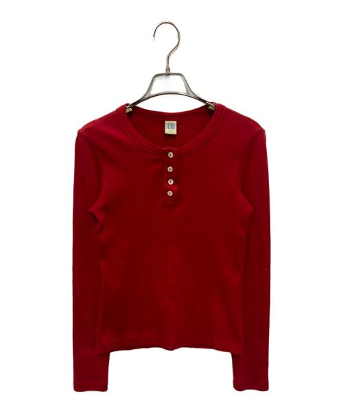 FLORE FLORE（フローレ フローレ）FLORE FLORE (フローレ フローレ) JESS LONGSLEEVE Tシャツ レッド サイズ:Sの古着・服飾アイテム