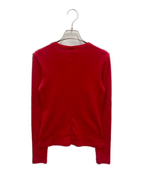 FLORE FLORE（フローレ フローレ）FLORE FLORE (フローレ フローレ) JESS LONGSLEEVE Tシャツ レッド サイズ:Sの古着・服飾アイテム