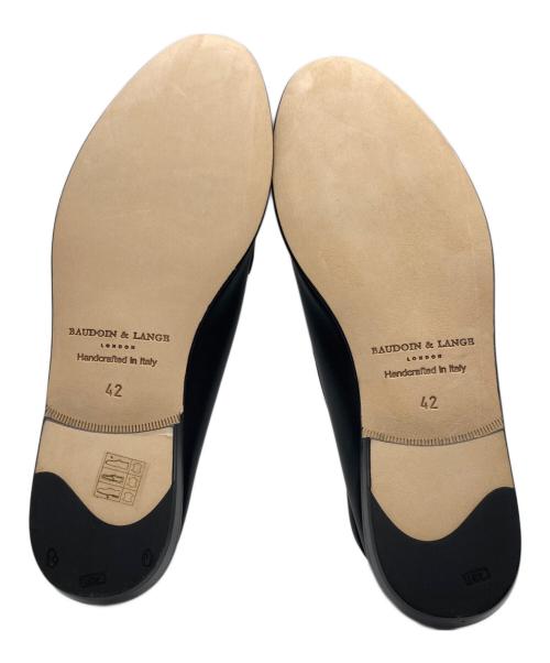 BAUDOIN&LANGE（ボードインアンドランジ）BAUDOIN&LANGE (ボードインアンドランジ) SAGAN CLASSIC LOFER CALF ブラック サイズ:42の古着・服飾アイテム