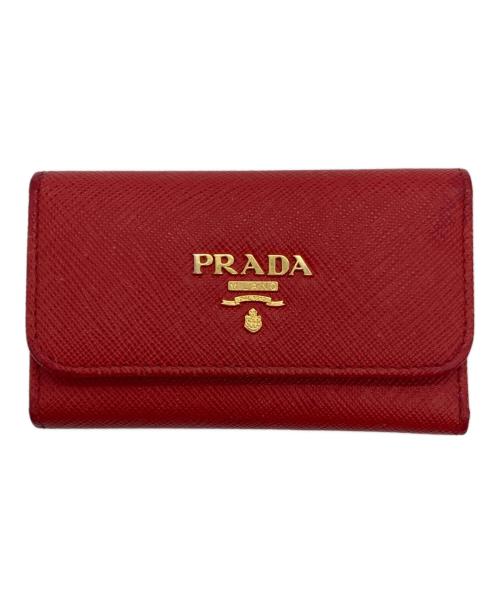 PRADA（プラダ）PRADA (プラダ) サフィアーモ6連キーケース レッドの古着・服飾アイテム