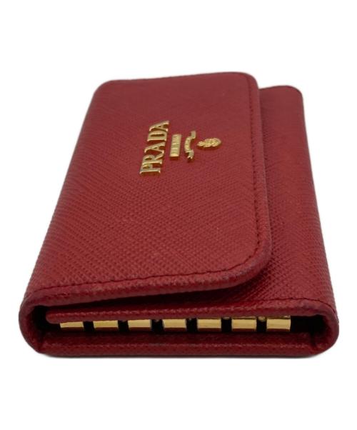 PRADA（プラダ）PRADA (プラダ) サフィアーモ6連キーケース レッドの古着・服飾アイテム