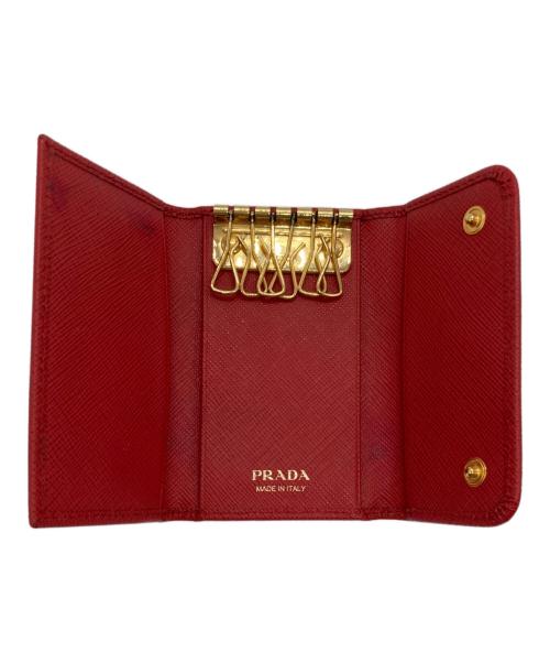 PRADA（プラダ）PRADA (プラダ) サフィアーモ6連キーケース レッドの古着・服飾アイテム