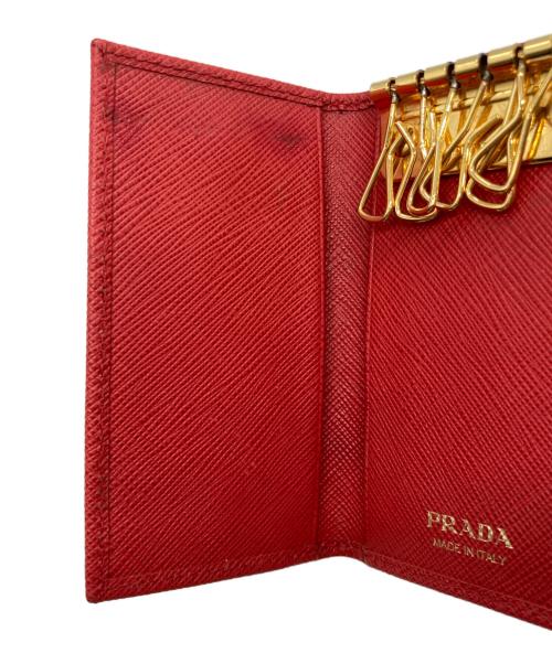 PRADA（プラダ）PRADA (プラダ) サフィアーモ6連キーケース レッドの古着・服飾アイテム