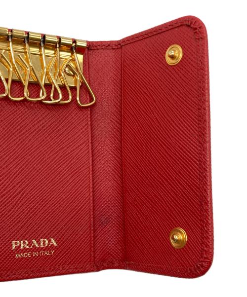 PRADA（プラダ）PRADA (プラダ) サフィアーモ6連キーケース レッドの古着・服飾アイテム