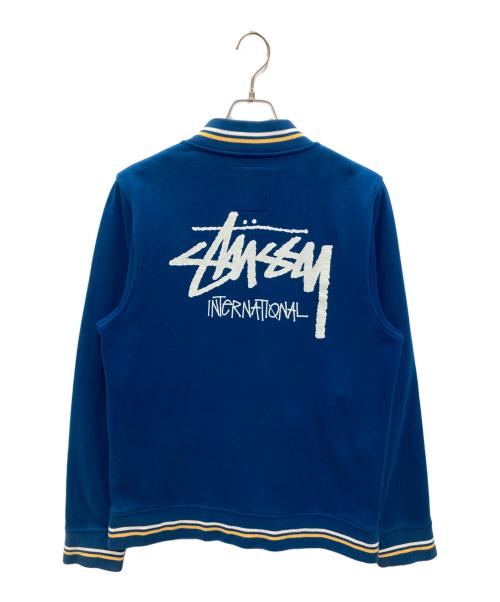 stussy（ステューシー）stussy (ステューシー) スウェットスタジャン ブルー サイズ:Lの古着・服飾アイテム