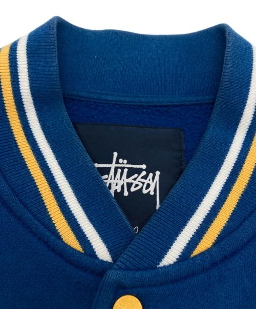 stussy（ステューシー）stussy (ステューシー) スウェットスタジャン ブルー サイズ:Lの古着・服飾アイテム