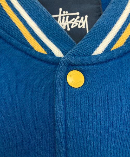stussy（ステューシー）stussy (ステューシー) スウェットスタジャン ブルー サイズ:Lの古着・服飾アイテム