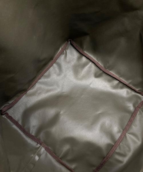 Herve Chapelier（エルベシャプリエ）Herve Chapelier (エルベシャプリエ) 725W カモ柄舟型トートバッグ グリーン×ブラウンの古着・服飾アイテム