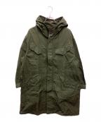 sage de cretサージュデクレ）の古着「COパラフィンミリタリーフーデッドコート」｜カーキ