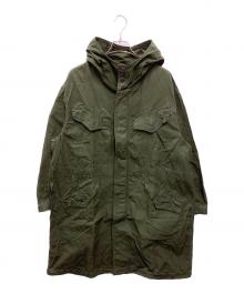 sage de cret（サージュデクレ）の古着「COパラフィンミリタリーフーデッドコート」｜カーキ