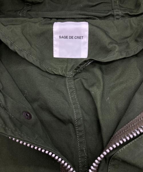 sage de cret（サージュデクレ）sage de cret (サージュデクレ) COパラフィンミリタリーフーデッドコート カーキ サイズ:Mの古着・服飾アイテム