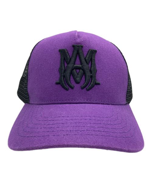 Ameri（アメリ）AMERI (アメリ) メッシュキャップ ブラック×パープル サイズ:56cm~62cmの古着・服飾アイテム