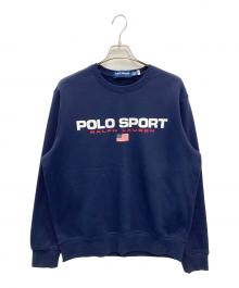 POLO SPORT（ポロスポーツ）の古着「クルーネックロゴスウェット」｜ネイビー