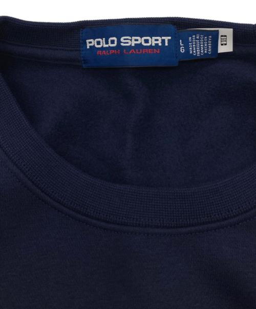 POLO SPORT（ポロスポーツ）POLO SPORT (ポロスポーツ) クルーネックロゴスウェット ネイビー サイズ:Lの古着・服飾アイテム