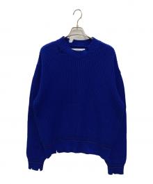 SandWaterr（サンドウォーター）の古着「ORGANIZED CREW NECK SWEATER」｜ブルー