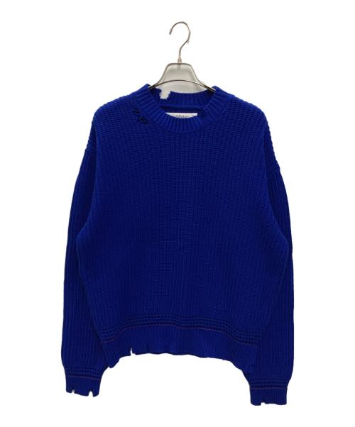 SandWaterr（サンドウォーター）SANDWATERR (サンドウォーター) ORGANIZED CREW NECK SWEATER ブルー サイズ:2の古着・服飾アイテム