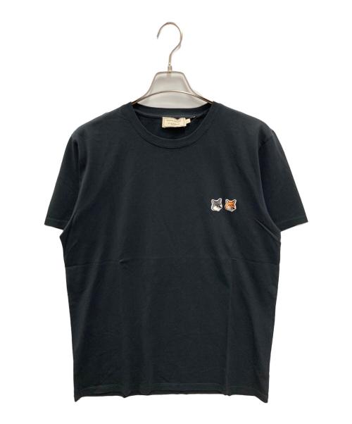 maison kitsune（メゾンキツネ）maison kitsune (メゾンキツネ) DOUBLE FOX HEAD ブラック サイズ:L 未使用品の古着・服飾アイテム