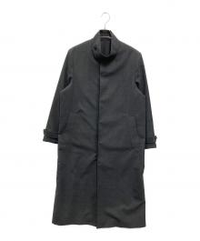 LIDnM（リドム）の古着「Stand Collar Structured Wool Coat」｜グレー