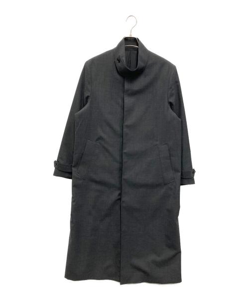 LIDnM（リドム）LIDnM (リドム) Stand Collar Structured Wool Coat グレー サイズ:Sの古着・服飾アイテム