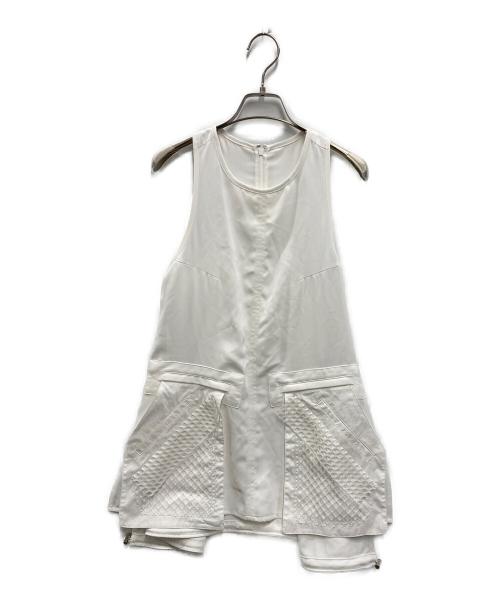 UN3D.（アンスリード）UN3D. (アンスリード) レイヤードポケットタンクトップ ホワイト サイズ:SIZE 36の古着・服飾アイテム