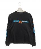 MAYOメイヨー）の古着「SKULL SWORD EMBROIDERY LONG SLEEVE TEE」｜ブラック