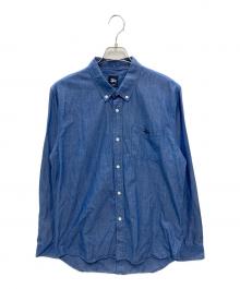 stussy（ステューシー）の古着「ロゴ刺繍ボタンダウンシャツ」｜インディゴ