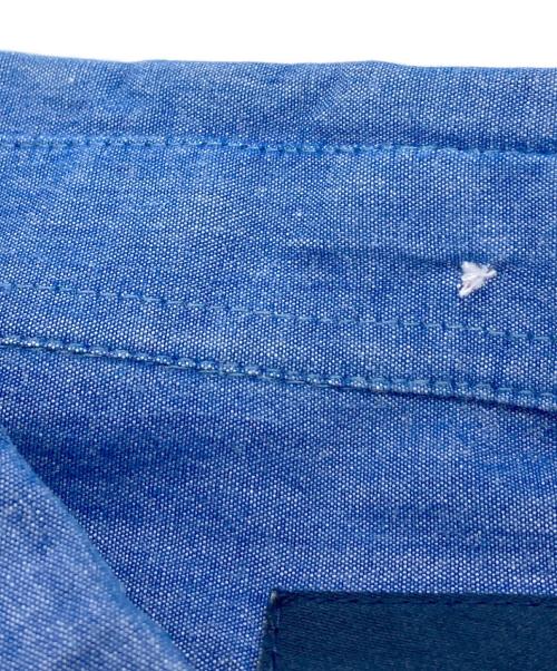 stussy（ステューシー）stussy (ステューシー) ロゴ刺繍ボタンダウンシャツ インディゴ サイズ:Mの古着・服飾アイテム