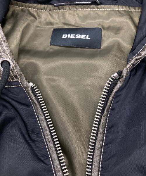 DIESEL（ディーゼル）DIESEL (ディーゼル) ナイロンジップアップジャケット ブラック サイズ:XLの古着・服飾アイテム