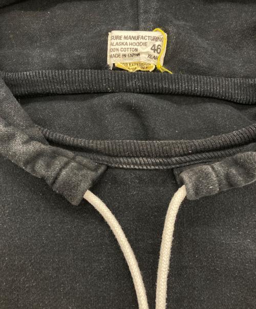 SURE MANUFACTURING（シュアーマニファクチャリング）SURE MANUFACTURING (シュアーマニファクチャリング) ALASKA HOODIE ブラック サイズ:SIZE 46の古着・服飾アイテム