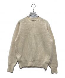 SLOANE（スローン）の古着「7G片畦編み ファインラムズウール×カシミヤ クルーネック」｜アイボリー