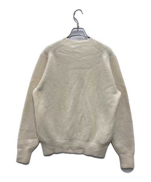 SLOANE（スローン）SLOANE (スローン) 7G片畦編み ファインラムズウール×カシミヤ クルーネック アイボリー サイズ:L 未使用品の古着・服飾アイテム