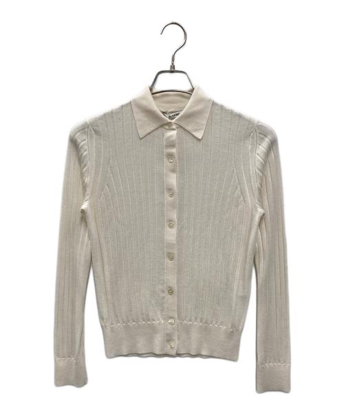 SLOANE（スローン）SLOANE (スローン) 18Gワイドリブポロカーディガン アイボリー サイズ:SIZE 1の古着・服飾アイテム