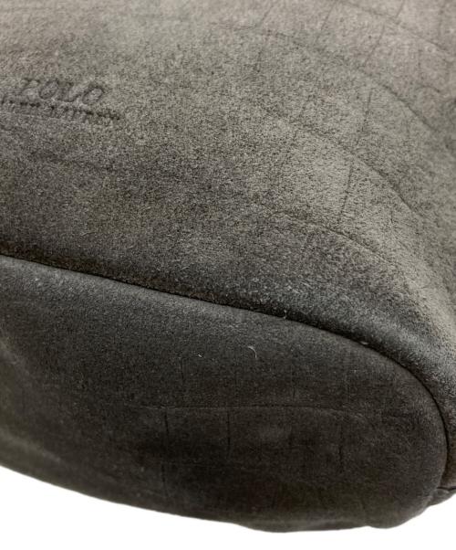 POLO RALPH LAUREN（ポロ・ラルフローレン）POLO RALPH LAUREN (ポロ・ラルフローレン) クロコエンボスド ミニ BELL PORT バケットバッグ グレーの古着・服飾アイテム