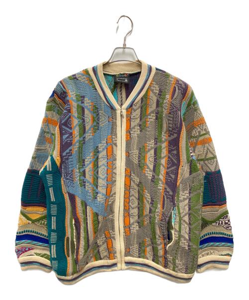 Coogi（クージー）COOGI (クージー) ジップアップカーディガン マルチカラー サイズ:Mの古着・服飾アイテム