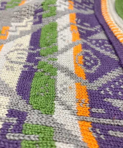 Coogi（クージー）COOGI (クージー) ジップアップカーディガン マルチカラー サイズ:Mの古着・服飾アイテム