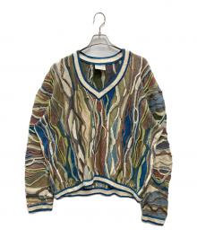 Coogi（クージー）の古着「Vネックプルオーバー3Dニット」｜マルチカラー
