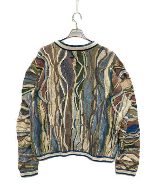 Coogi（クージー）COOGI (クージー) Vネックプルオーバー3Dニット マルチカラー サイズ:ＸＬの古着・服飾アイテム