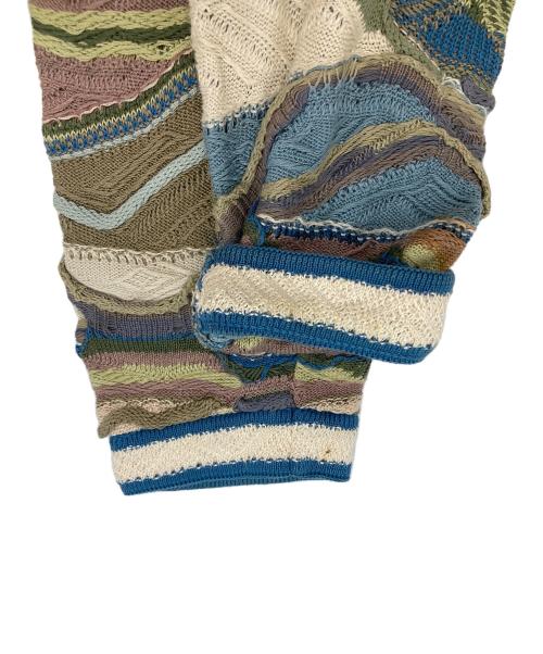 Coogi（クージー）COOGI (クージー) Vネックプルオーバー3Dニット マルチカラー サイズ:ＸＬの古着・服飾アイテム