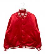 SUPREME×MITCHELL & NESSシュプリーム×ミッチェルアンドネス）の古着「Satin Varsity Jacket」｜レッド