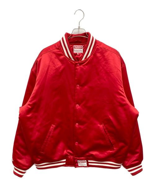 SUPREME（シュプリーム）Supreme (シュプリーム) MITCHELL & NESS (ミッチェルアンドネス) Satin Varsity Jacket レッド サイズ:2XLの古着・服飾アイテム